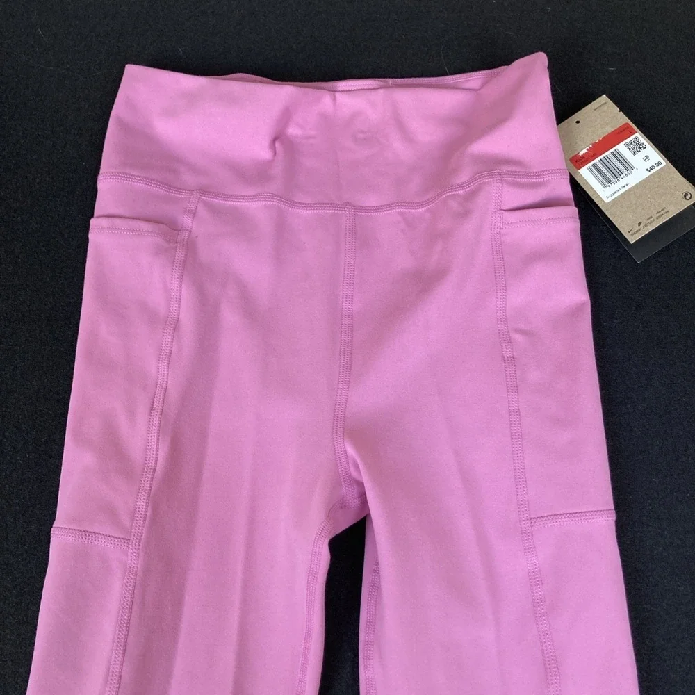 Nike One Dri-fit Pink Leggings Youth Girls‎ Size L FZ5607-646 NWT With Pockets